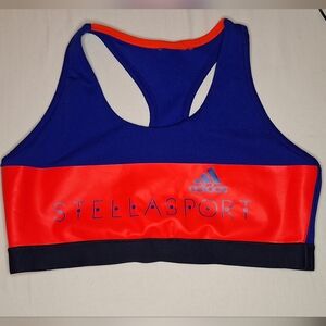 Adidas StellaSport Blue & Red Racerback Sports Bra